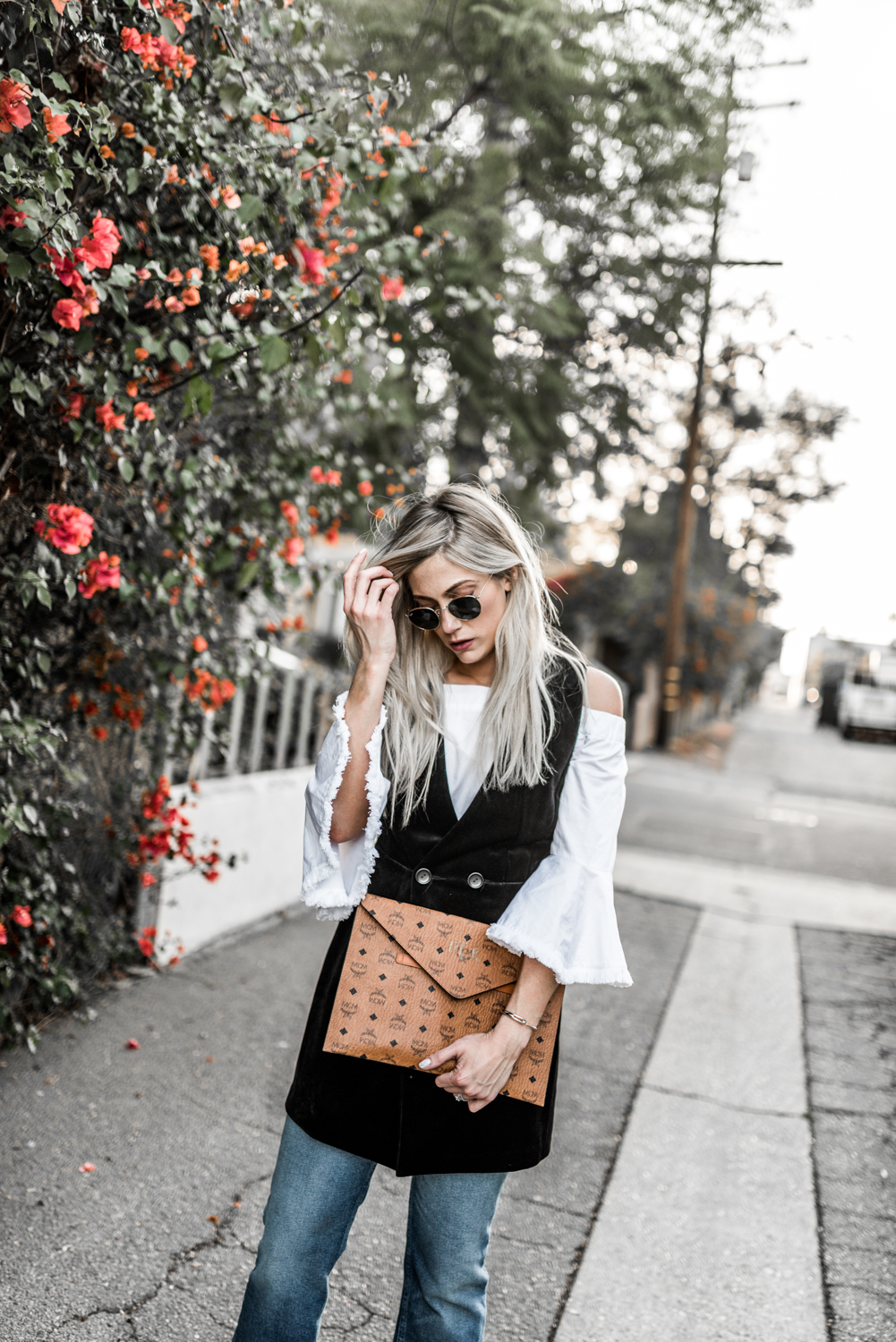 Unexpected Layering Vest Off The Shoulder Top Devon Rachel